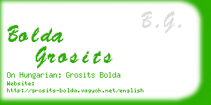 bolda grosits business card